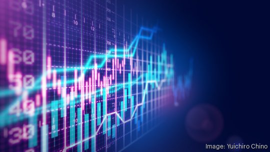 Stock market financial growth chart