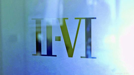 II VI on frosted glass door