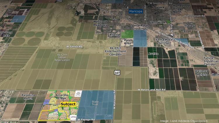 Land Advisors Organization negotiated the sale of this $17.7 million parcel south of Ak-Chin Circle Entertainment Center in Maricopa.