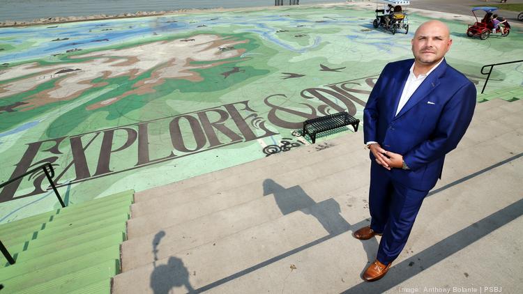 Loren Cohen of McBride Construction stands at the Point Ruston development on the Commencement Bay waterfront in Tacoma.