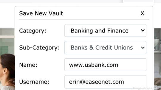 Easeenet vault save prompt 2