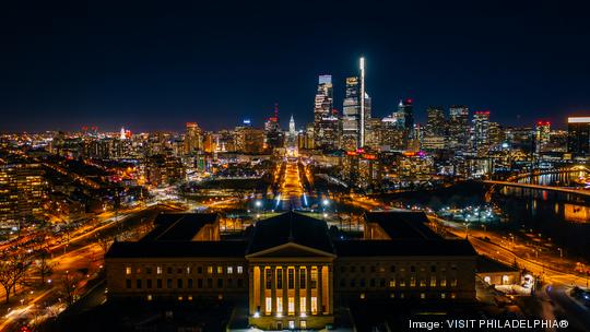 Philadelphia Orange Skyline Covid Vaccine