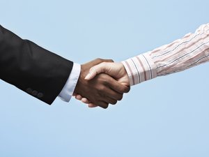 Business people shaking hands