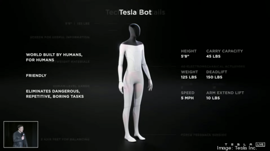 Tesla Bot screen grab