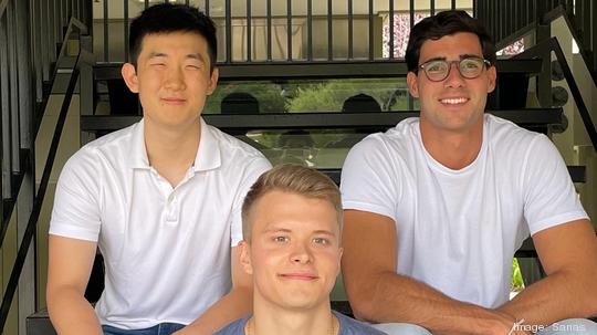 Sanas co-founders Shawn Zhang, Maxim Serebryakov and Andres Perez Soderi