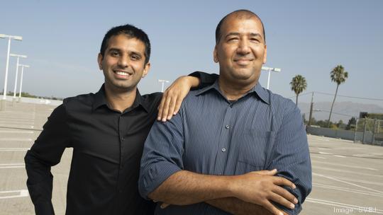 ParkStash cofounders Sameer Saran and Hooman Bolandi