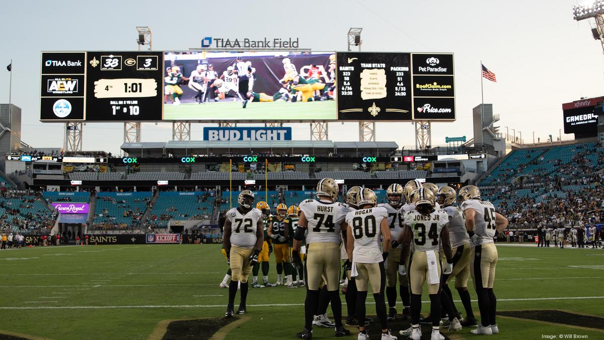 Photo: Packers vs Saints in the NFL opening game at TIAA Bank Field in  Jacksonville, Florida. - JAP20210912018 