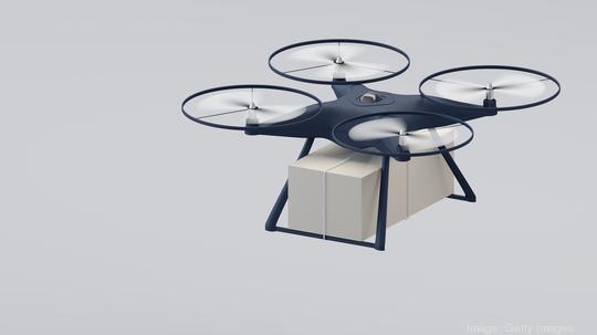 Flying Drone carry express packages