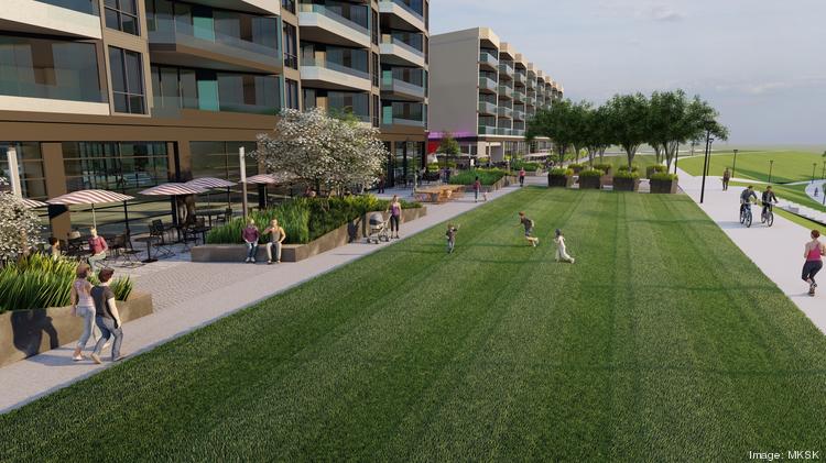 The Residences at Ovation will overlook a large green space.