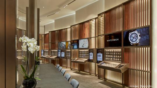 WatchBox Dubai interior