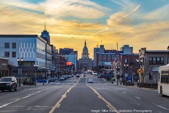 Heading into Lansing Michigan