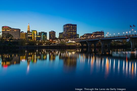 Downtown Hartford during Dusk