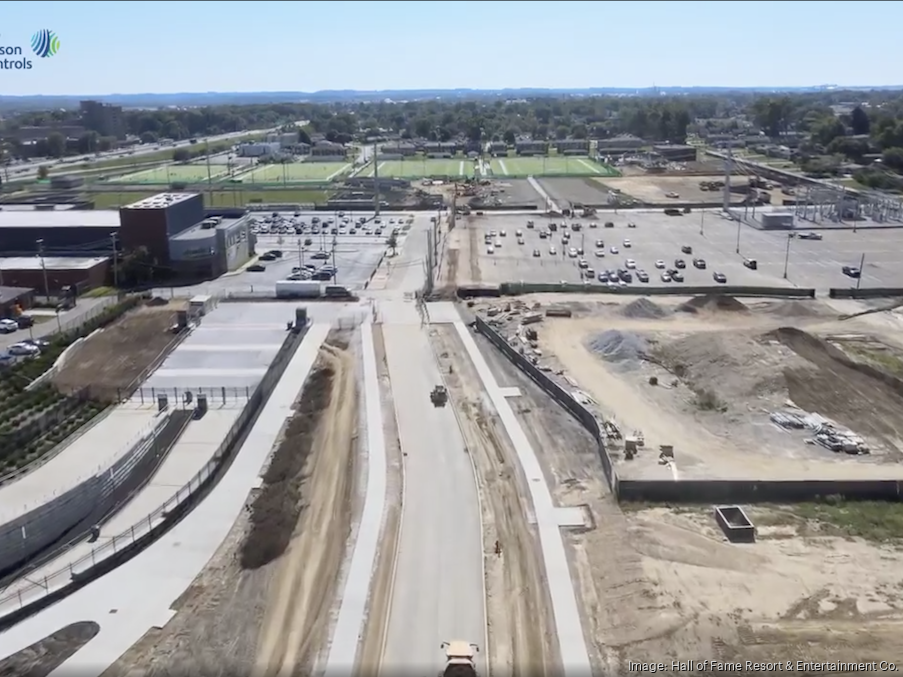 See an aerial view of construction at Hall of Fame Resort in