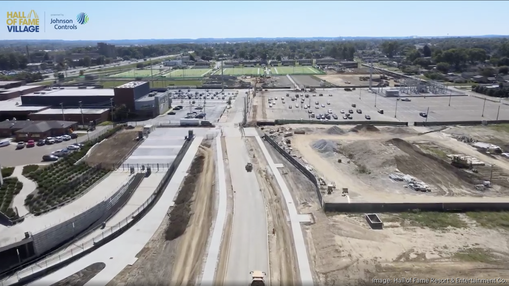 Canton's Hall of Fame Village holds ribbon cutting for largest inflatable  dome in the country 