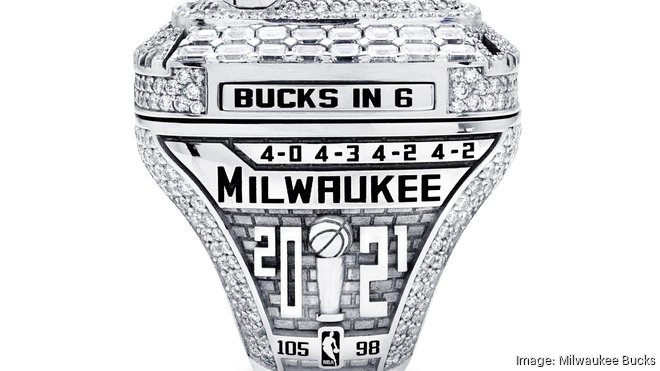 Giannis Antetokounmpo Shows Off Championship Ring Before White