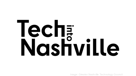 Tech into Nashville logo stacked