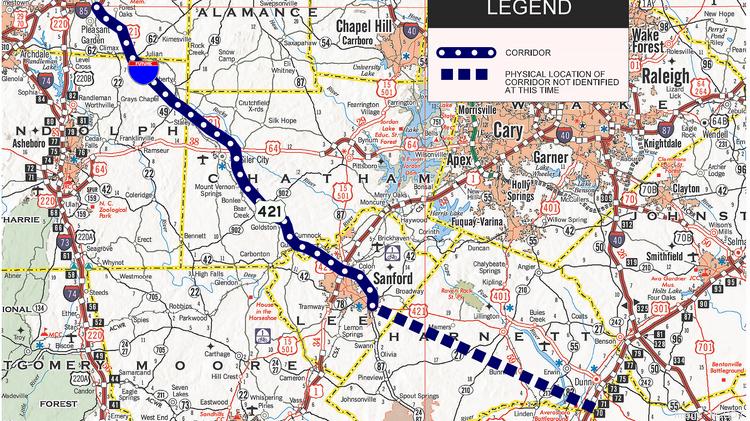 Map Of Highway 421 Federal Infrastructure Bill Allows Part Of U.s. 421 South Of Greensboro To  Become Future I-685 - Triad Business Journal