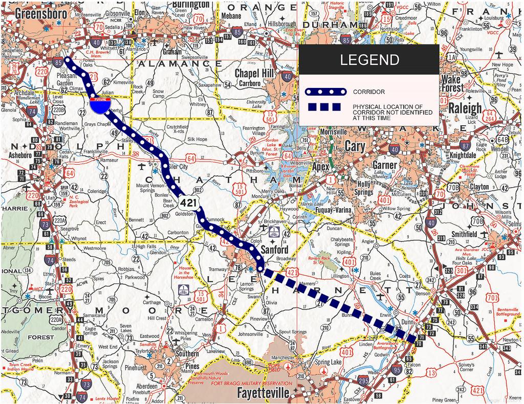 Future I-685, presently U.S. 421, a difference maker for megasites