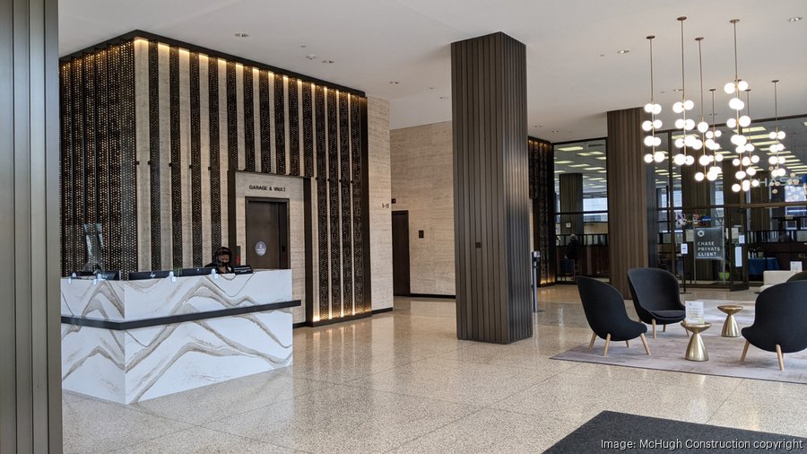 Evanston building lobby renovation and hockey locker room projects