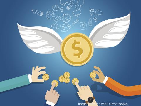 angel investor money fund management startup coin wings fly