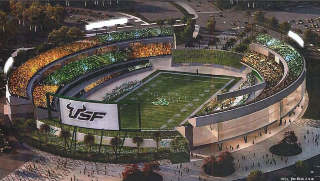 Initial details for USF on-campus football stadium could be