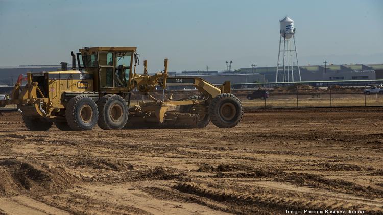 Industrial construction abounds in the area surrounding the Phoenix Goodyear Airport as developers continue to pick up available land and propose massive projects. 