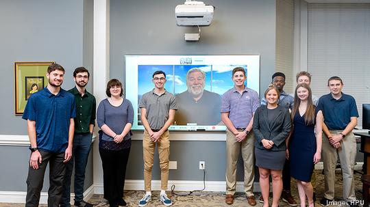 HPU Students with Steve Wozniak 1