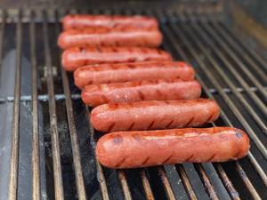 Beef Knockwurst on Grill