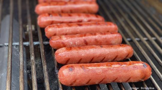 Beef Knockwurst on Grill