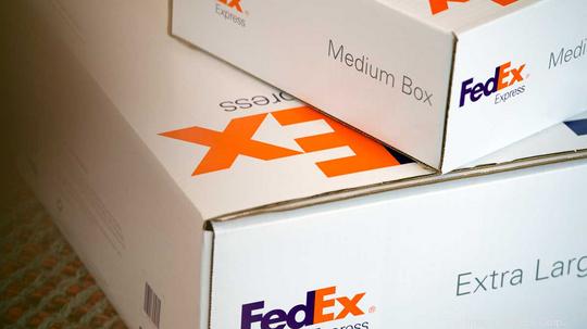 FedEx boxes @ FedEx Corp.