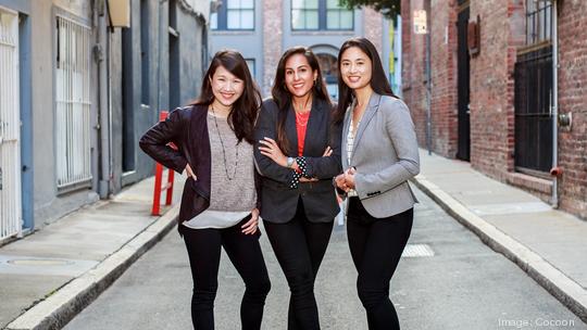 Cocoon co founders CTO Amber Feng, CEO Mahima Chawla and COO Lauren Dai