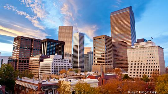 Autumn Sunset Over the Downtown Denver Skyline