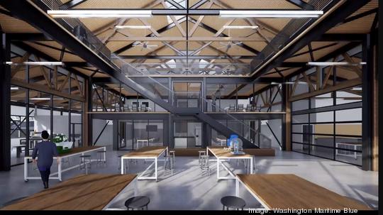 Washington Maritime Blue workspace rendering