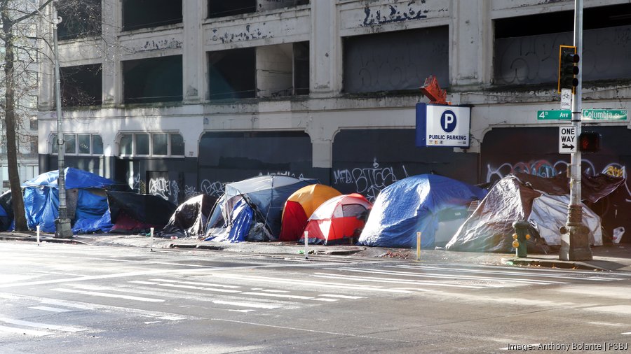 Seattle Region S Plan To Reduce Homelessness Takes Big Step Forward   Homeless Tents On City Of Seattle Sidewalk Jan 2022*900xx5130 2886 0 48 