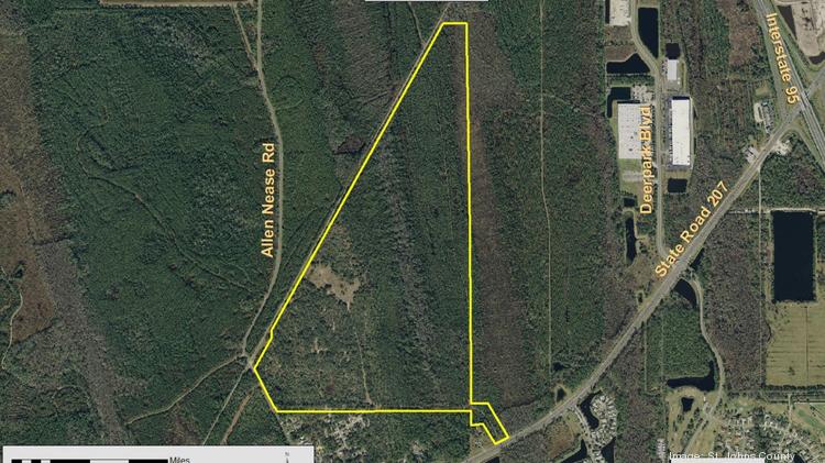 This is a map of the Winding Oaks development proposed in St. Johns County.