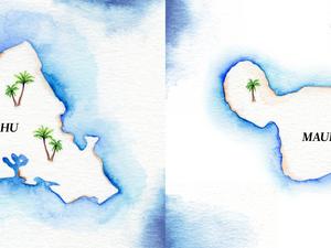 Oahu and maui maps