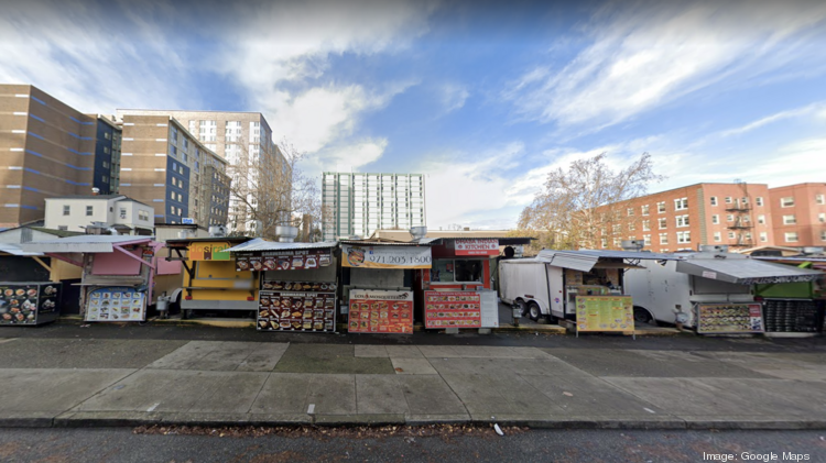 An early-stage proposal calls for new apartments where food carts operate in downtown Portland.