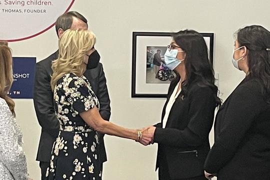 Jill Biden meets Katherin Aristondo