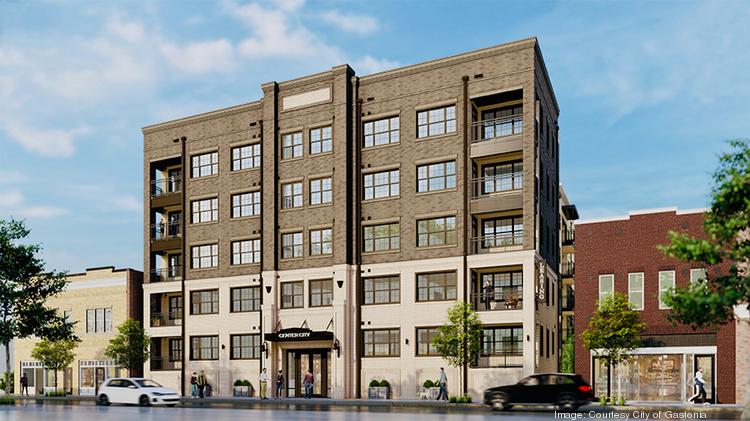 Center City Crossings calls for the development of 90 apartments on West Main Avenue in downtown Gastonia. It is expected to be completed around the end of 2023.