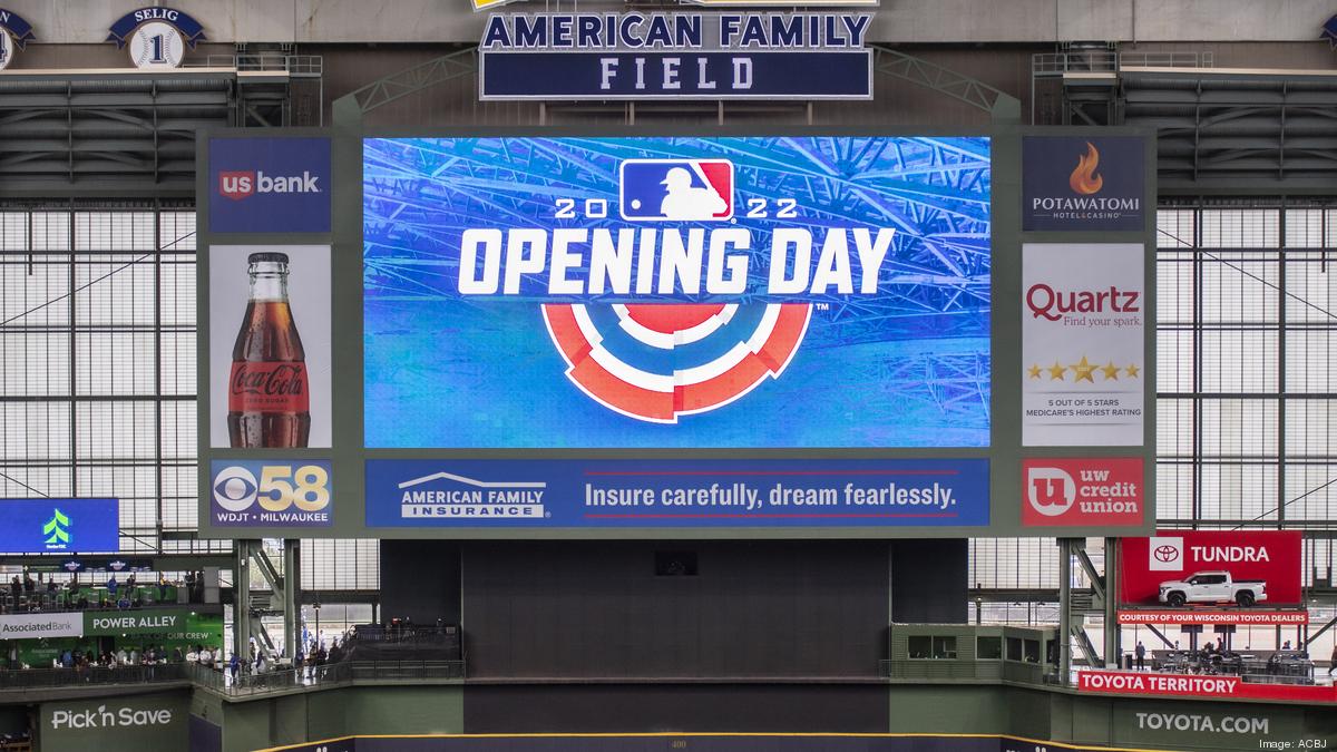 Scenes from soldout American Family Field where Milwaukee Brewers open