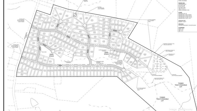 New homes near Sanford NC: Proposed subdivision has 130 lots - Triangle  Business Journal