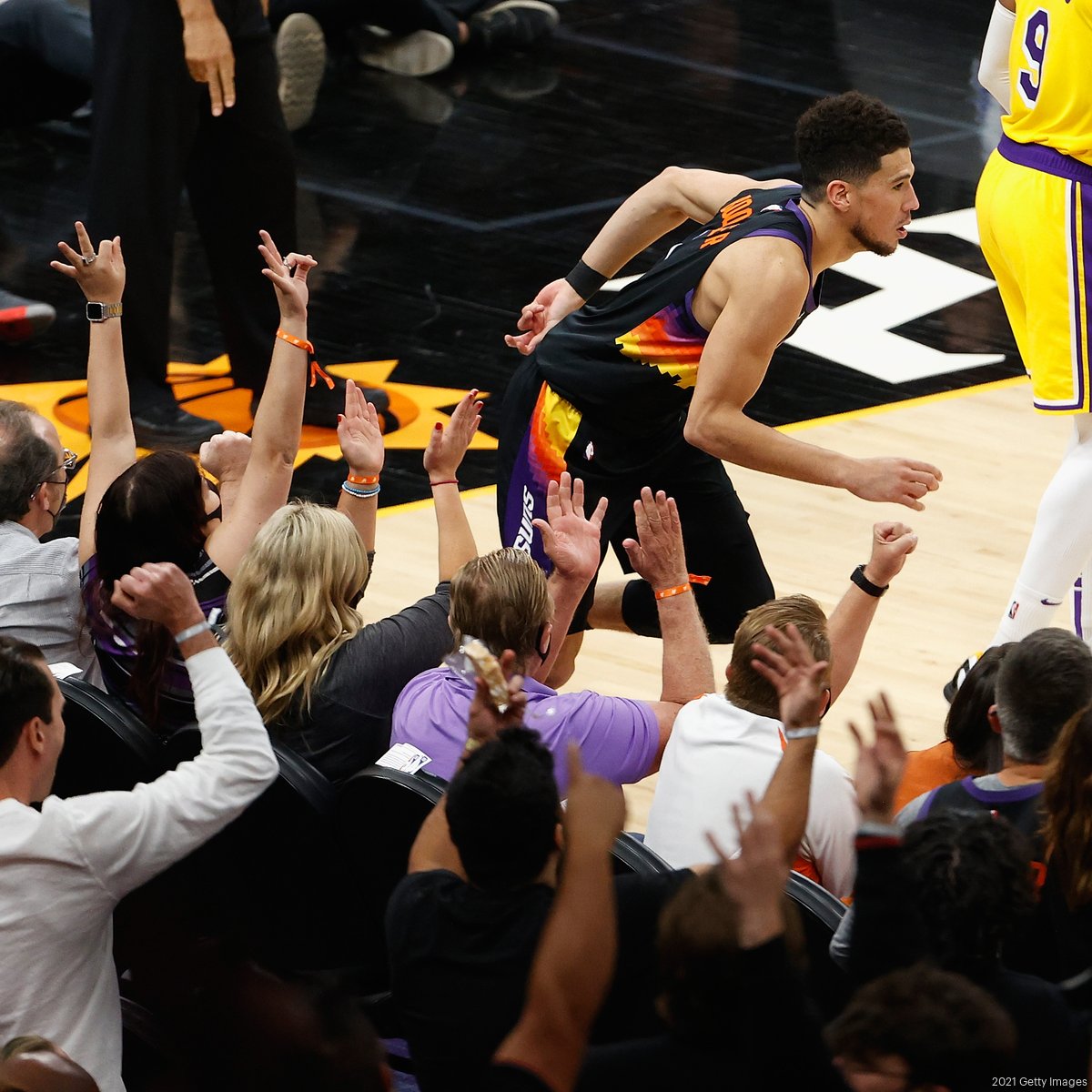 Devin booker 2021 phoenix suns playoffs rally the valley city