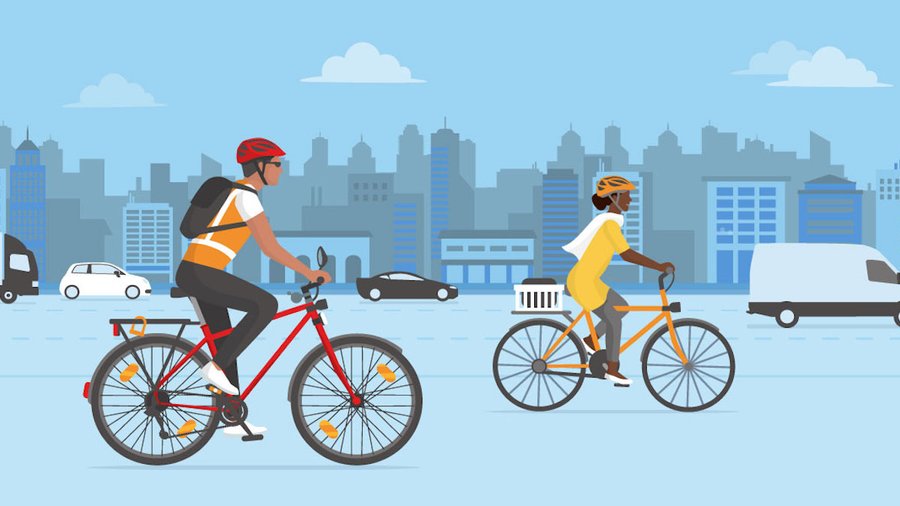 should i ride my bike with or against traffic