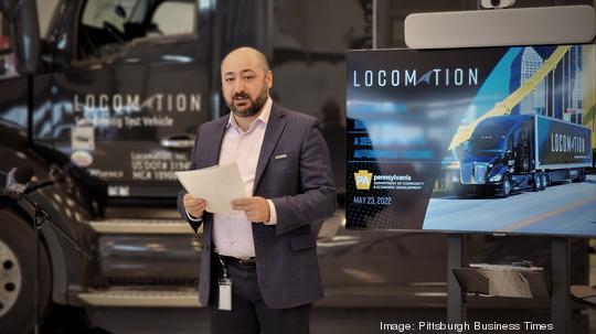 Autonomous vehicle startup Locomation shows off its tech in Pittsburgh