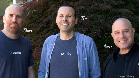 Hourly co-founders Shay Litvak, Tom Sagi and Amir Faintuch