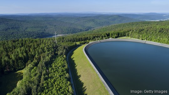 Reservoir, storage basin of pumped-storage plant