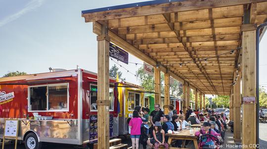 Portland Mercado carts w tables