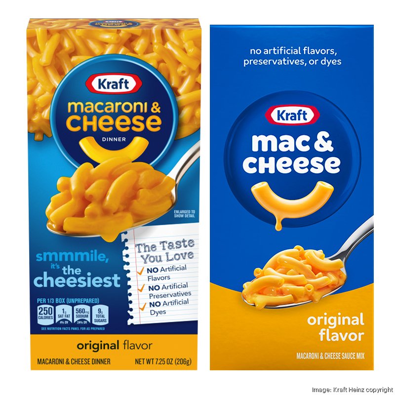 Kraft Macaroni & Cheese gets new name and look - Chicago Business