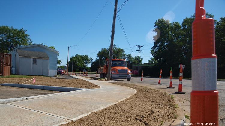 Construction improvements along Dryden Road in Moraine.