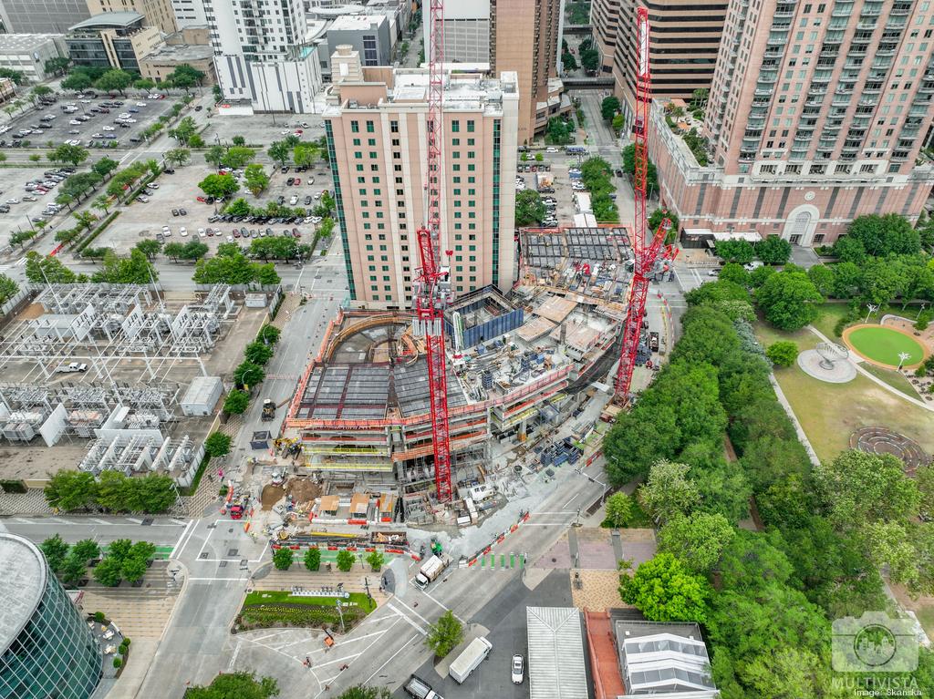 Skanska USA's 1550 on the Green office tower tops out - Houston